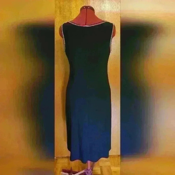 Frank Lyman Design | Black Dress with White Détails with Cardigan, Size  14 - Picture 2 of 8